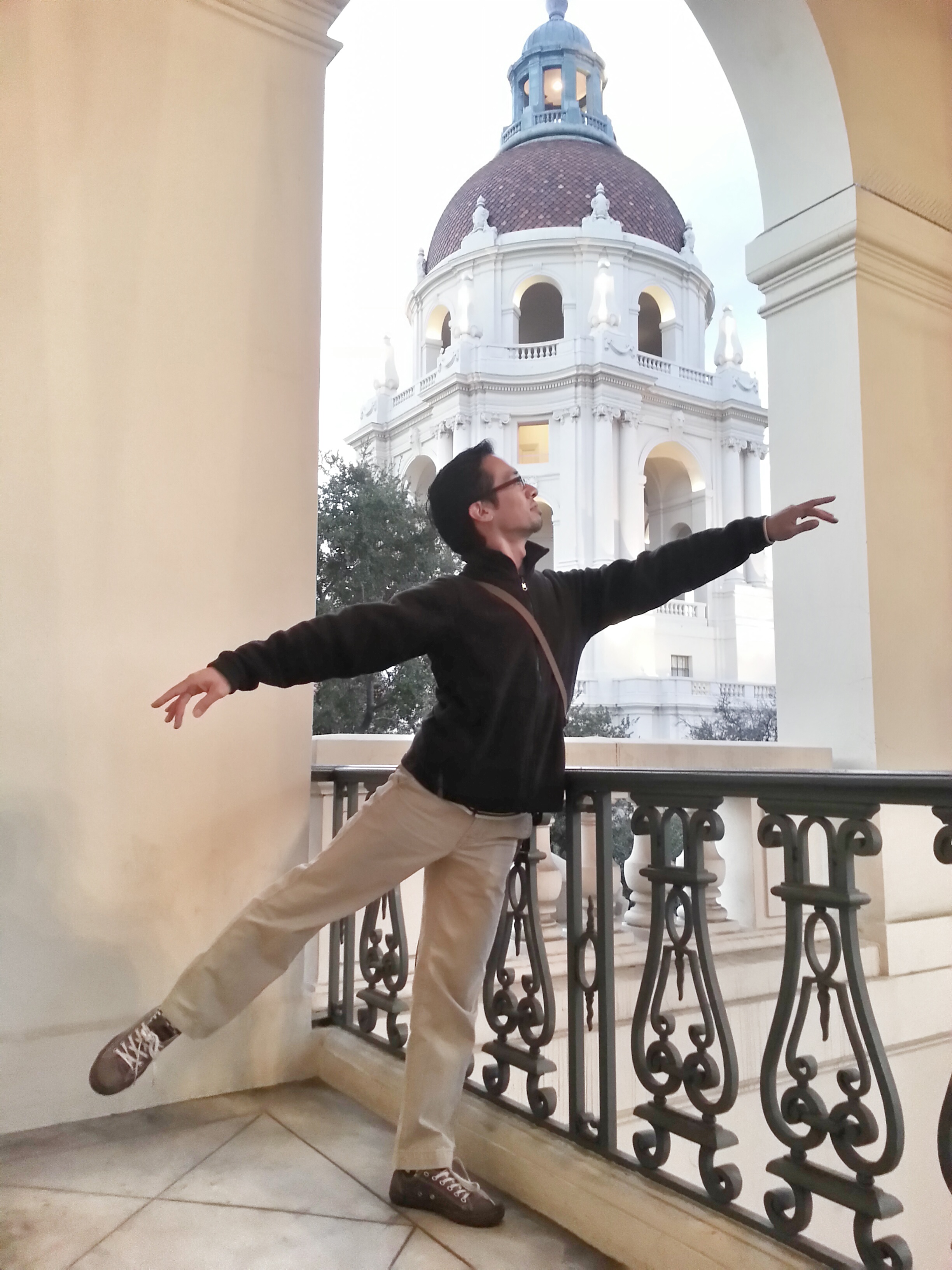 Arabesque at City Hall in Pasadena, California.